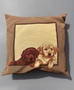 Kussen Golden Retriever, Ophalen, Zo goed als nieuw, Beige, Vierkant