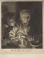 n. Paulus Pontius n. Rubens gravure "Oude Vrouw en Jongen", Antiek en Kunst, Ophalen