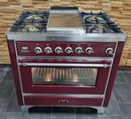 🔥Luxe Fornuis Boretti Majestic 90 cm bordeaux rood Frytop, Elektronische apparatuur, Fornuizen, 60 cm of meer, Ophalen of Verzenden