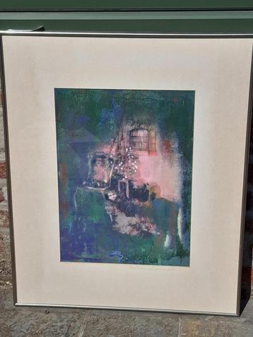 Elise Lamotte (1945), Pastel, kunstwerk achter glas, 50x60, Enlèvement ou Envoi