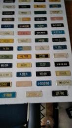 Mini nummerplaatjes jaren 50-60, Ophalen of Verzenden