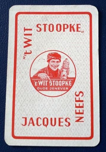 speelkaart "t Wit Stoopke" - Jacques Neefs, Enlèvement ou Envoi, Comme neuf, Carte(s) à jouer