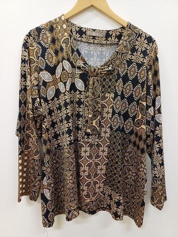 Manches longues Mer&Sud noir/ocre/blanc Taille 7 (50/52), Enlèvement ou Envoi, Pull ou Veste, Comme neuf, Mer & Sud