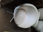 Witte kuipstoelen, Huis en Inrichting, Ophalen, Gebruikt, Wit, Vijf, Zes of meer stoelen
