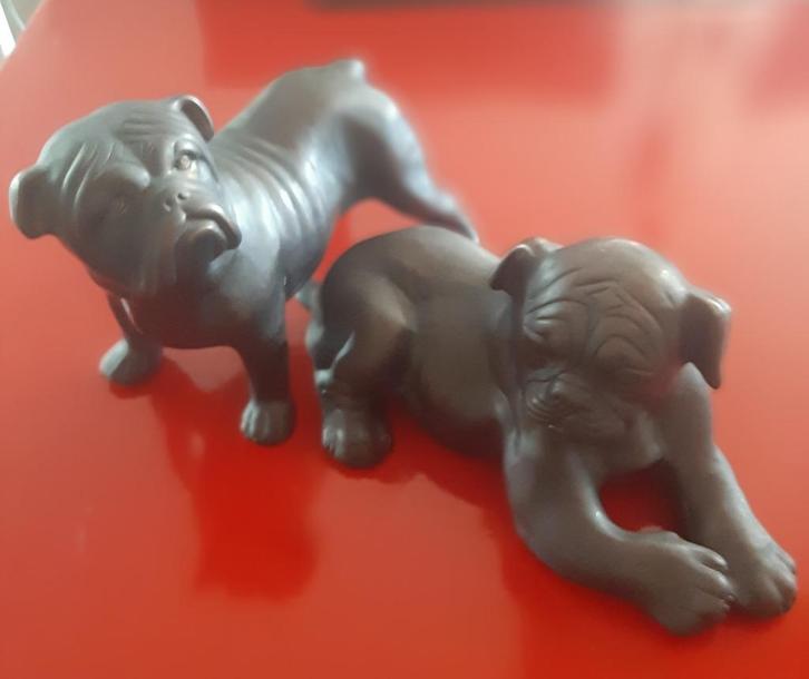 2 bulldogs ( messing ), Verzamelen, Beelden en Beeldjes, Zo goed als nieuw, Dier, Ophalen