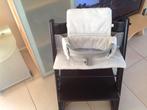 Stokke kinderstoel Tripp Trapp zwart met grijze Babyset+kuss, Ophalen of Verzenden, Zo goed als nieuw