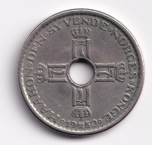 1 Krone 1950 Norvège, Timbres & Monnaies, Monnaies | Europe | Monnaies non-euro, Monnaie en vrac, Autres pays, Enlèvement ou Envoi