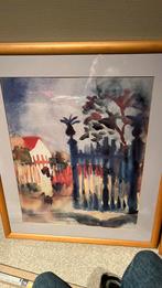 Aquarel ingekaderd achter glas, Ophalen