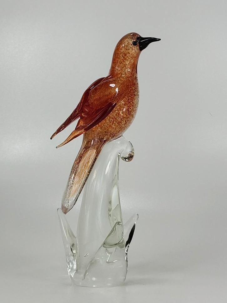 Sculpture d'oiseau exclusive en verre de Murano dans un styl, Antiquités & Art, Antiquités | Verre & Cristal, Enlèvement ou Envoi