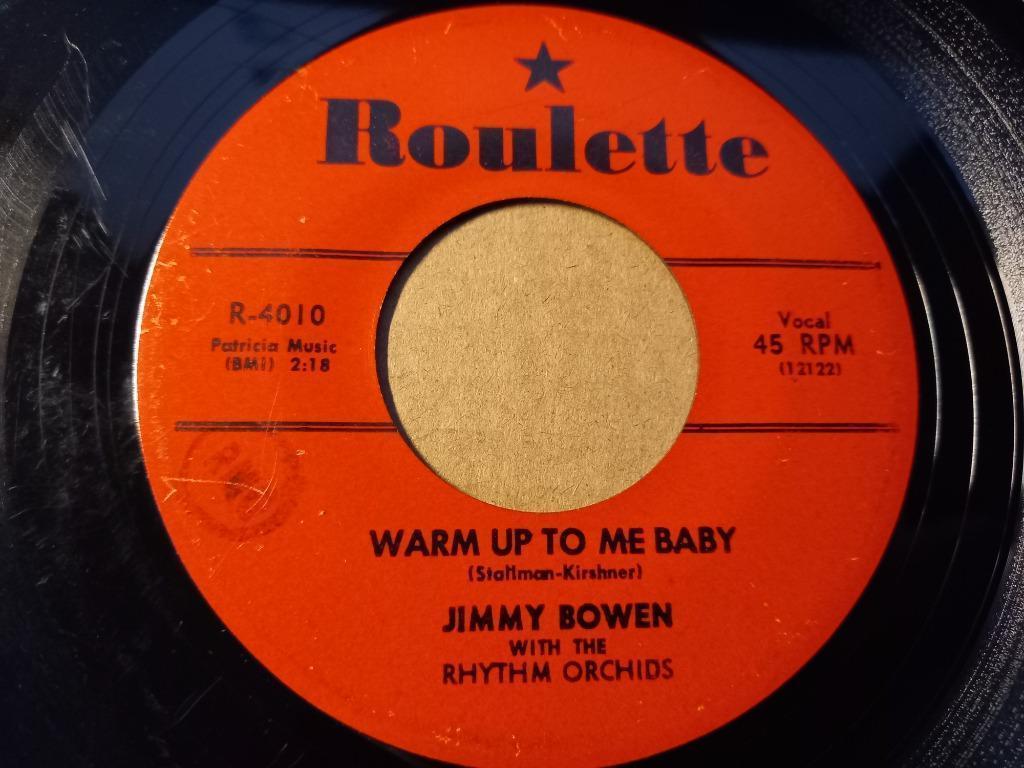 Jimmy Bowen avec The Rhythm Orchids‎ — Warm Up To Me Baby '7, CD & DVD, Vinyles Singles, Utilisé, Single, Autres genres, 7 pouces
