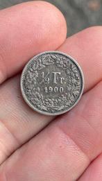 Suisse 1/2 franc 1900, Ophalen of Verzenden, Zilver
