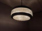 Vintage Hanglamp van Glas en Metaal, Jaren 60, Gebruikt, Vintage, Ophalen of Verzenden, Glas