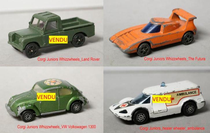 véhicules corgi - lot 01- 4 € pièce, Hobby en Vrije tijd, Modelauto's | Overige schalen, Gebruikt, Auto, Ophalen of Verzenden