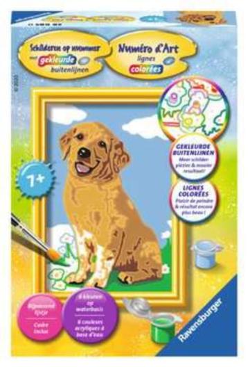 Schilderen op nummer puppy hondje OP=OP beschikbaar voor biedingen