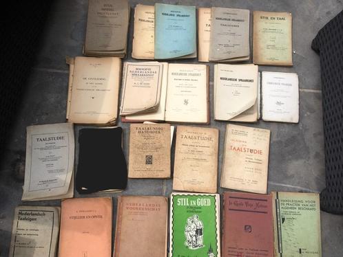 23 boeken taalstudie - spraakkunst - woordenschat - stijl, Antiek en Kunst, Antiek | Boeken en Manuscripten, Ophalen of Verzenden