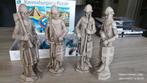 4 chevaliers robustes en pierre de 28 cm de haut, Antiquités & Art, Enlèvement ou Envoi
