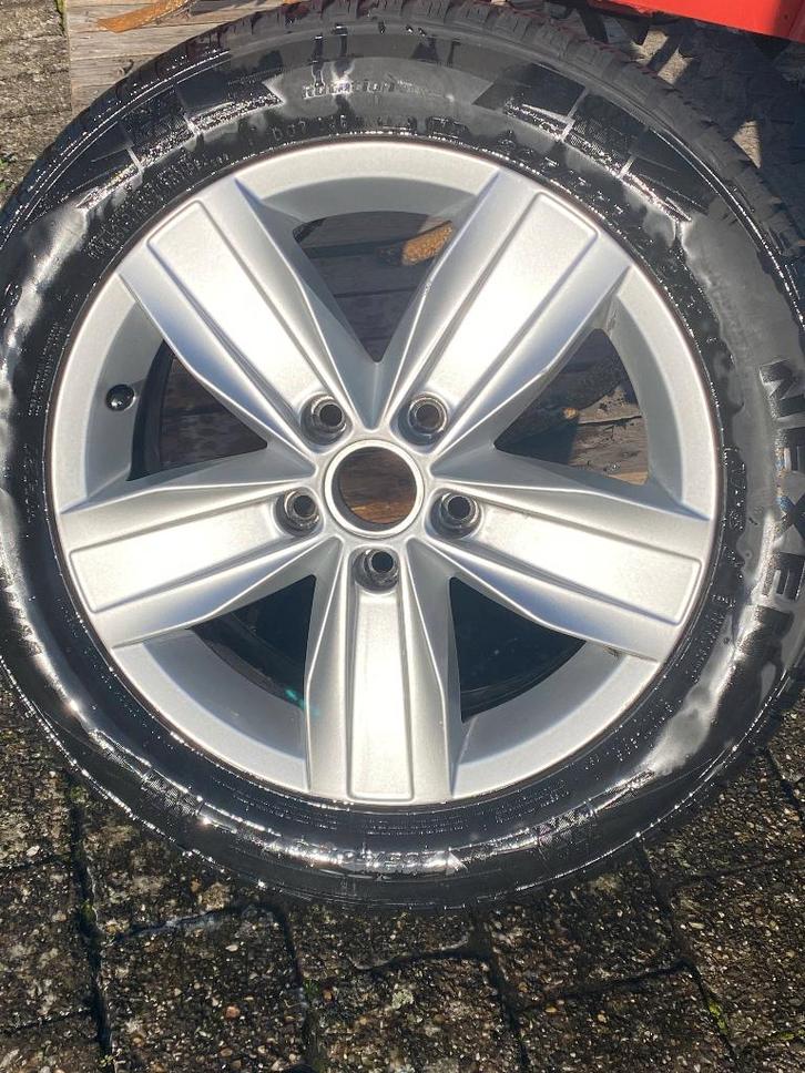 Orginele VW Velgen 5x112 met winterbanden, Auto-onderdelen, Banden en Velgen, Velg(en), Winterbanden, 16 inch, 205 mm, Gebruikt