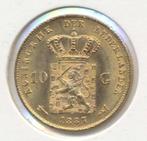 Nederland 10 Gulden 1887 Willem 3 Gouden tientje met portret, Goud, Ophalen of Verzenden