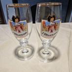 2 verres à bière L' alsacienne sans culotte, Verzamelen, Ophalen of Verzenden, Gebruikt, Bierglas