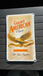 Reclameplaat Golden American sigaretten, Ophalen of Verzenden, Gebruikt
