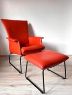 2x Jori Aida Lounge Chair + Ottoman by Christophe Giraud, Ophalen, Zo goed als nieuw, Leer, Jori Design armchair