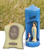 ensemble religieux bougie lourdes et cadre lisieux, Ophalen of Verzenden