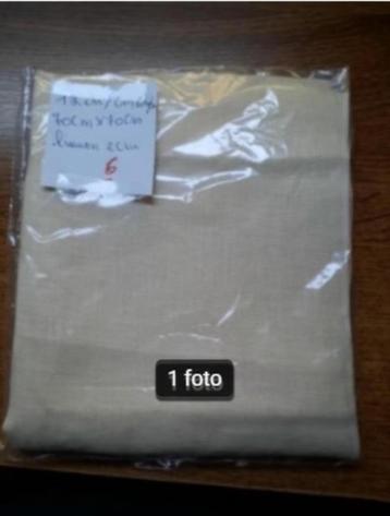 LINNEN 12 draad/cm - 70x70 - ECRU - Borduren beschikbaar voor biedingen