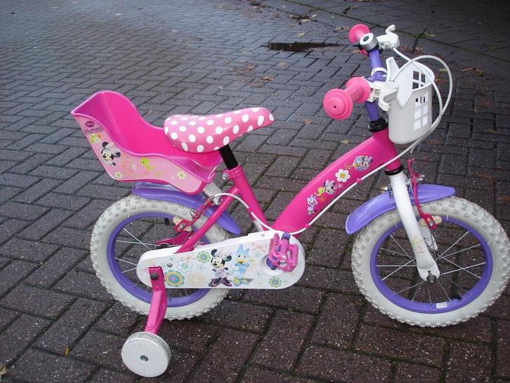 Volare Disney Minnie Bow Tique Kinderfiets - 14 inch - Roze, Fietsen en Brommers, Fietsen | Kinderfietsjes, Zo goed als nieuw