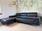 L-vormige lounge van echt buffelleer, Ophalen, 250 tot 300 cm, Hoekbank, Leer