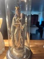 Antieke Mariabeeld met Kind onder glasstolp, Ophalen