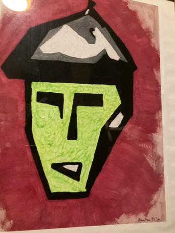 Abstract modern schilderwerk Vn Bauters.’ Bieden altijd ok. beschikbaar voor biedingen