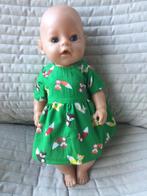 146. Babyborn: Nieuw groen jurkje met vosjes, Baby Pop, Enlèvement ou Envoi, Neuf