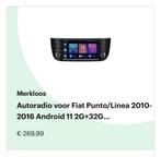 Autoradio CarPlay Fiat Punto, Auto diversen, Ophalen, Zo goed als nieuw