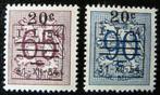 Heraldieke leeuw - waardewijziging en voorafstempeling, Postzegels en Munten, Postzegels | Europa | België, Ophalen of Verzenden
