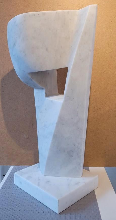 Lieven DEBRABANDERE, groot beeld in Carrara-marmer, Antiek en Kunst, Kunst | Beelden en Houtsnijwerken, Ophalen