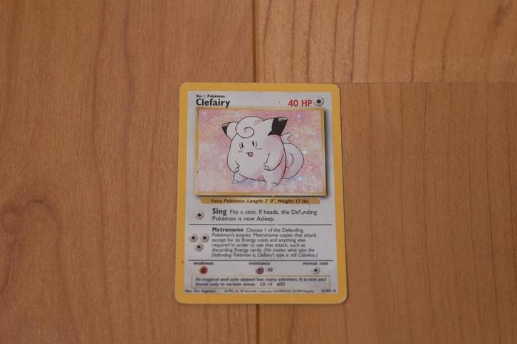 Clefairy Holo — Set de base Unlimited 1999 - Estim PSA 1, Hobby & Loisirs créatifs, Jeux de cartes à collectionner | Pokémon, Utilisé
