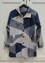 Veste patchwork gris et bleu, Kleding | Dames, Jassen | Zomer, Autre, Zo goed als nieuw, Maat 42/44 (L), Blauw