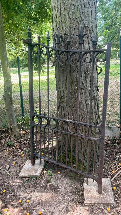 Smeedijzeren poort , hekwerk, tuinpoort, antiek  massief, Tuin en Terras, Tuinpoorten, Gebruikt, Draaipoort, IJzer, 200 cm of meer
