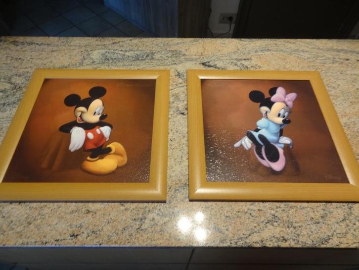 Set van 2 leuke Disney kaders (Mickey & Minnie)(prima staat), Kinderen en Baby's, Kinderkamer | Inrichting en Decoratie, Zo goed als nieuw