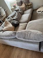 Supergrote taupe zetel te koop, MOET ASAP WEG!!, Ophalen, Gebruikt, Stof