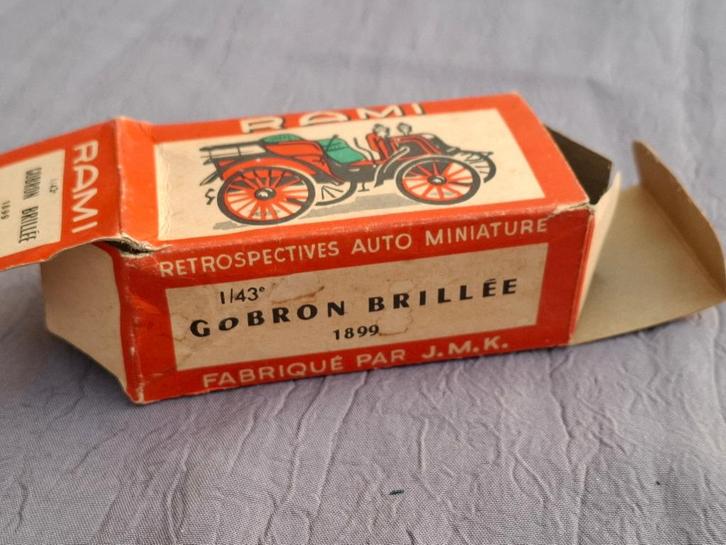 RAMI GOBRON BRILLIÉ 1899 (augustus 1960) lege doos, Hobby en Vrije tijd, Modelauto's | 1:24, Auto, Ophalen of Verzenden