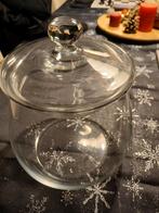 Grote glazen pot met deksel, Verzamelen, Glas en Drinkglazen, Ophalen, Zo goed als nieuw
