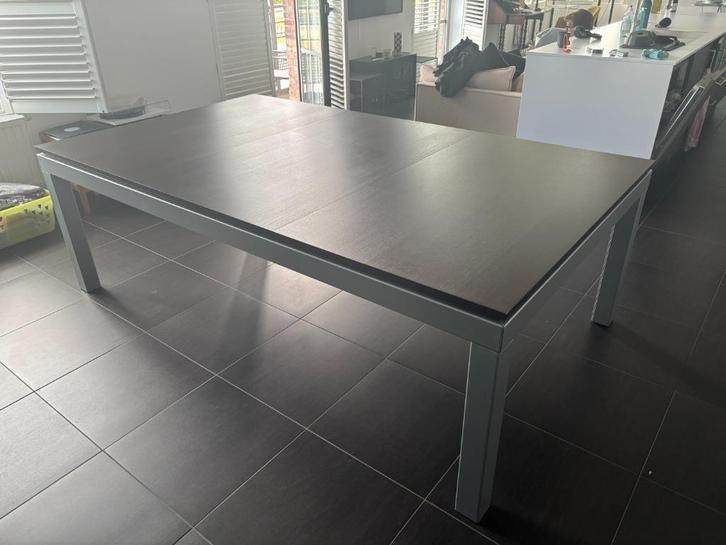 Billard convertible - Acier laqué - Avec accessoires, Huis en Inrichting, Tafels | Eettafels, Gebruikt, 100 tot 150 cm, 200 cm of meer