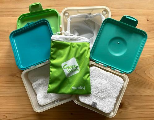 Cheeky wipes set met nieuwe doekjes, Kinderen en Baby's, Badjes en Verzorging, Zo goed als nieuw, Ophalen of Verzenden