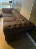 3-zit, bank en/of leren fauteuil chesterfield look, Huis en Inrichting, 250 tot 300 cm, Gebruikt, 100 tot 125 cm, Driepersoons