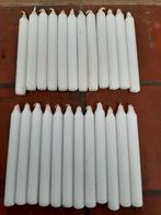 24 witte tafelkaarsen, Enlèvement, Blanc, Bougie, Moins de 25 cm