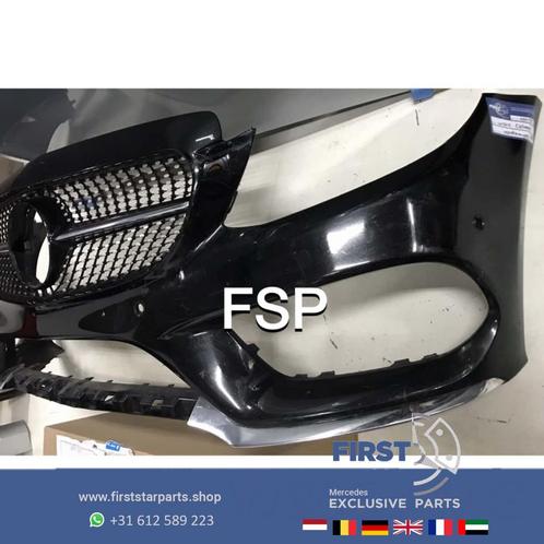 W205 C43 AMG LINE VOORBUMPER + DIAMOND GRIL MB C Klasse COUP, Auto-onderdelen, Carrosserie, Bumper, Mercedes-Benz, Voor, Gebruikt