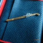 manchetknopen + dasspeld met ruitertok, Bijoux, Sacs & Beauté, Boutons de manchette, Enlèvement ou Envoi, Utilisé