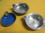 Antieke asbakjes in tin en koper uit 1940, Antiek en Kunst, Ophalen of Verzenden
