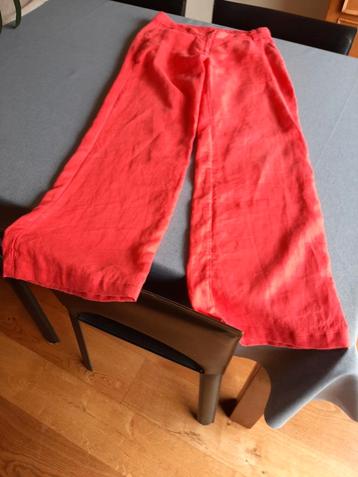Pantalon JuSt B. en lin rouge pour femme